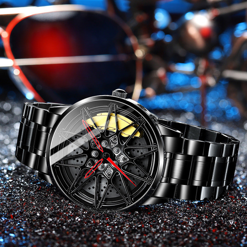 Men's Electronic Wheel Watch Hollow Three-dimensional