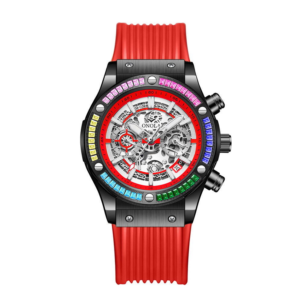 Men's Fashionable All-match Waterproof Multi-functional Quartz Watch