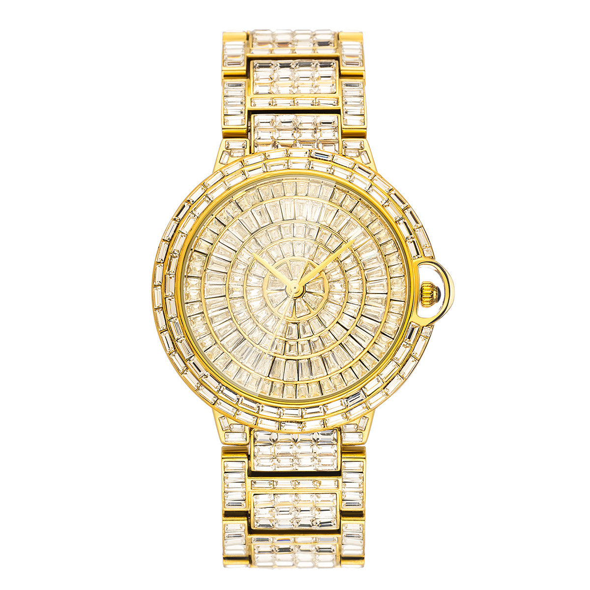 Fashion Full Square Diamond Hip Hop Full Diamond Men's Watch