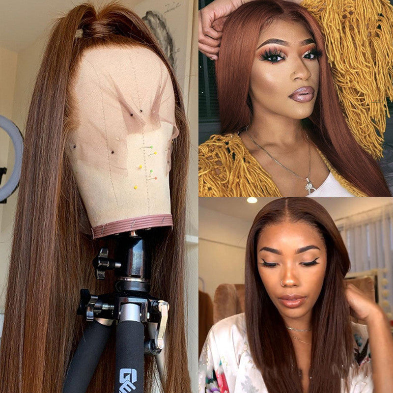 Brown Color Human Hair Wigs Human Hair Wig - MRG Official Store