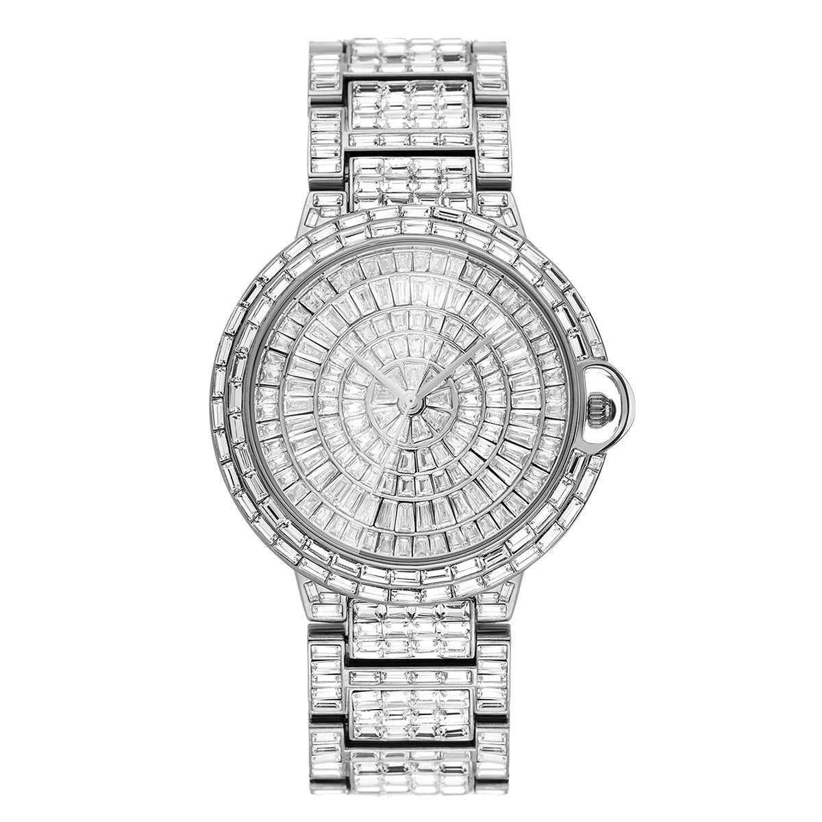 Fashion Full Square Diamond Hip Hop Full Diamond Men's Watch
