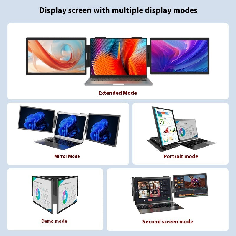 14-inch Dual-screen Portable Monitor Laptop With Wall-mounted External Expansion Screen Dual-screen Portable Screen - MRG Official Store