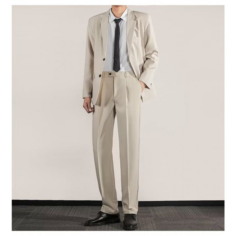 Korean Texture Slim Fit Trendy Grace Business Coat High-end Straight Trousers Suit