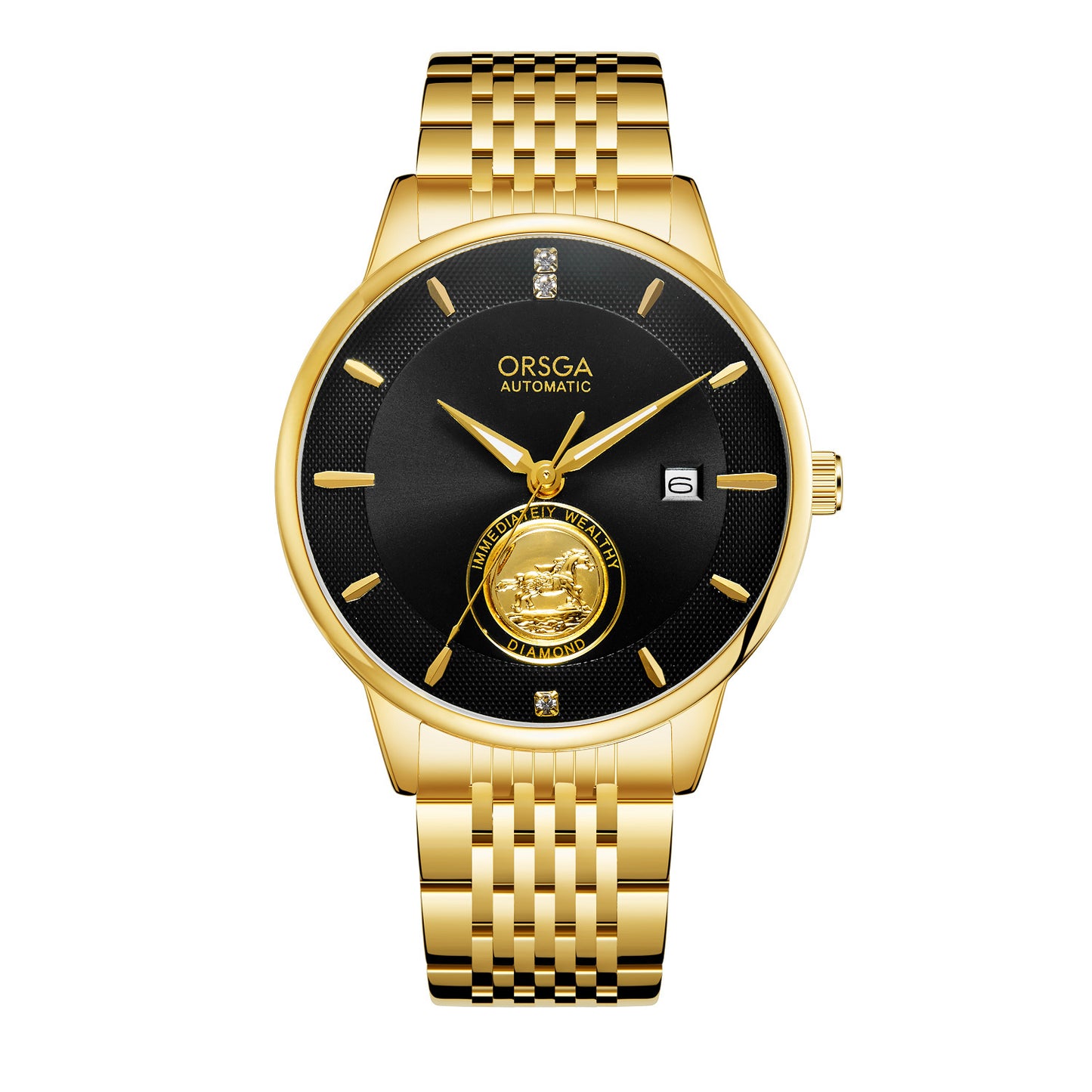 Waterproof Transparent Bottom Business Men's Mechanical Watch