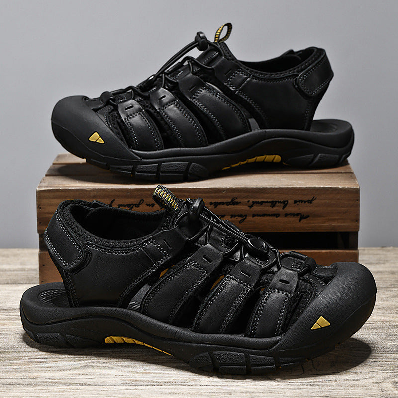 Top Layer Leather Plus Size Men's Beach Sandals - MRG Official Store